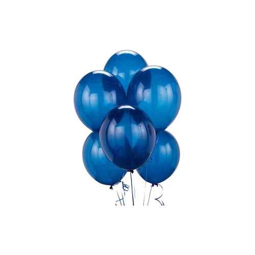 Blue metallic balloons - pack of 50 Pcs