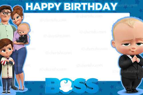 Boss Baby Photobooth Frame Kids Happy Birthday