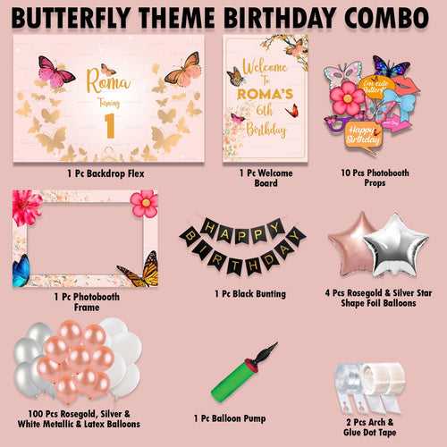 Butterfly Birthday Combo Kit - Silver