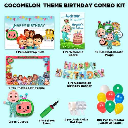 Cocomelon Birthday Combo Kit - Silver