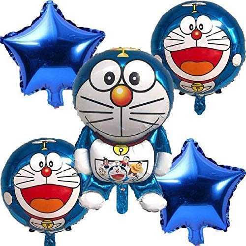 Doraemon Balloon Bunch 5 Pcs Kids Birthday Decoration