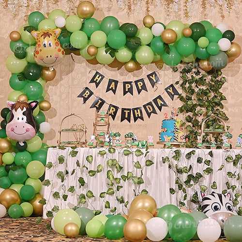 Forest Theme Birthday Decoration Kit 85 Pcs Combo - Birthday Decoration for Boy or Girl