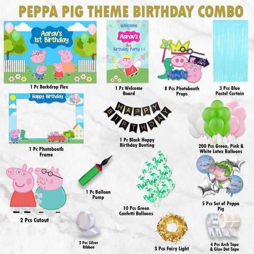 Peppa Pig Birthday Kit - Gold Pack