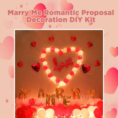 Marry Me Golden 71Pc Combo Decoration Balloon Kit