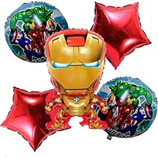 Iron Man Balloon Bunch 5 Pcs Kids Birthday Decoration