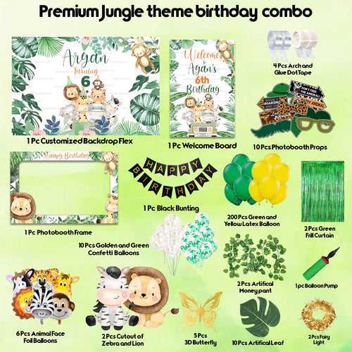 Jungle Birthday Combo Kit - Gold