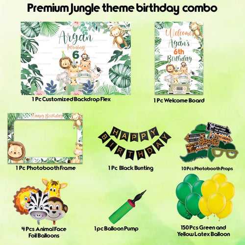 Jungle Birthday Combo Kit - Silver