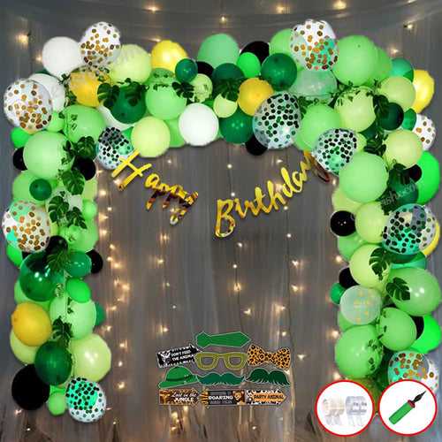 Jungle Theme Kids Birthday Decoration Items 106 Pcs- forest theme birthday party