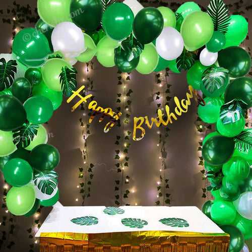 Jungle Theme Kids Birthday 55 Pcs - Decorating Items Birthday Party for Boy or Girl