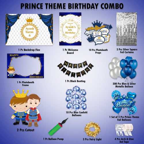 Prince Birthday Combo Kit - Gold