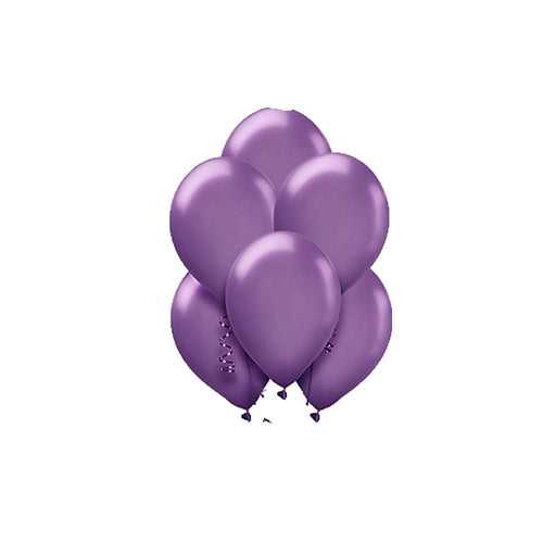 Purple metallic balloons - pack of 50 Pcs