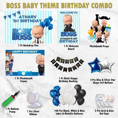 Boss Baby Birthday Kit -Silver Pack