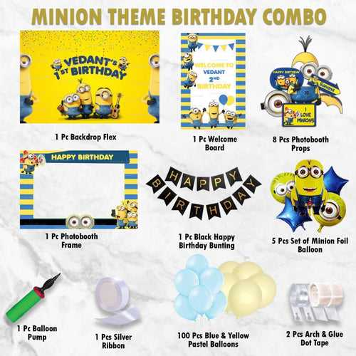 Minion Birthday Kit - Silver Pack