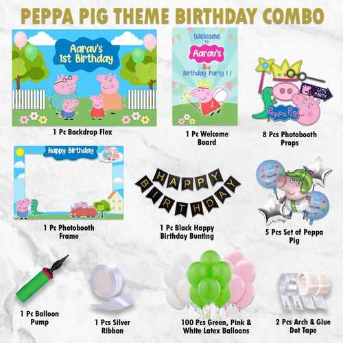 Peppa Pig Birthday Kit -Silver Pack