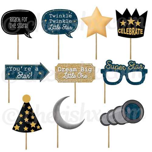 Star & Moon Photo Booth Party Props