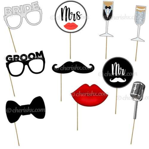 Wedding anniversary Photo Booth Party Props