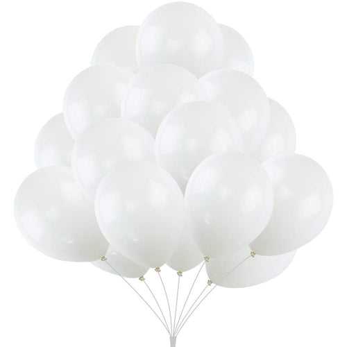 White latex balloons - pack of 50 Pcs