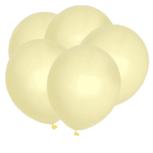 Yellow pastel balloons - pack of 50 Pcs