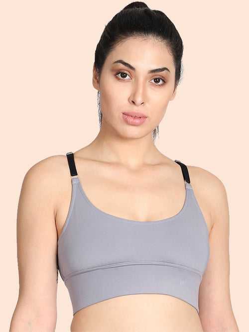 High Impact Workout Sports Bra – Grey