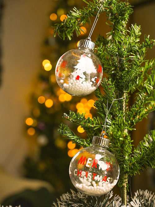 Christmas Hanging Balls Set Of 2 Pcs (Assorted)