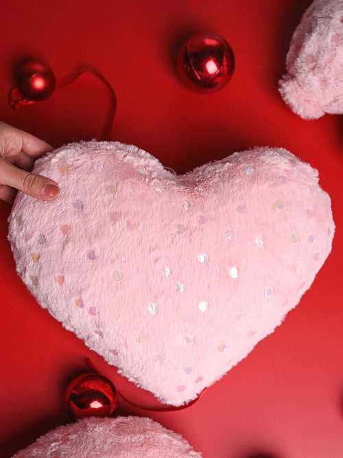 Valentine Pink Heart Soft Toy - 28CM