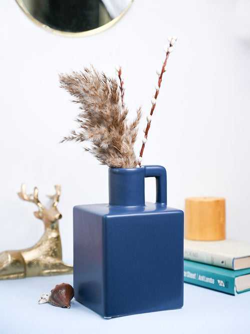 VON CASA Ceramic Blue Vase