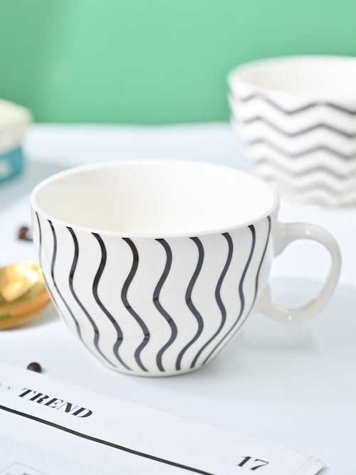 VON CASA Black & White Tea Cup - 420Ml