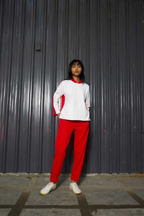 Red/White Track Suit