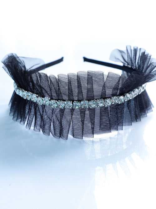 Elegant Black Chic Beads Headband