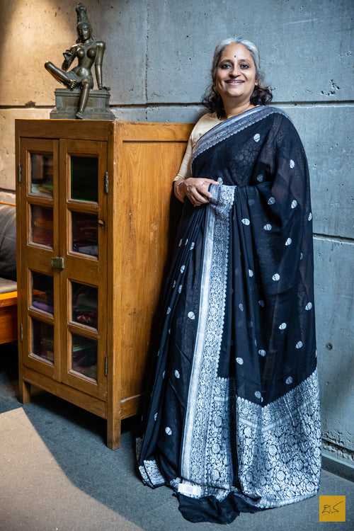 LAVANYA Banarasi Georgette Handwoven Saree