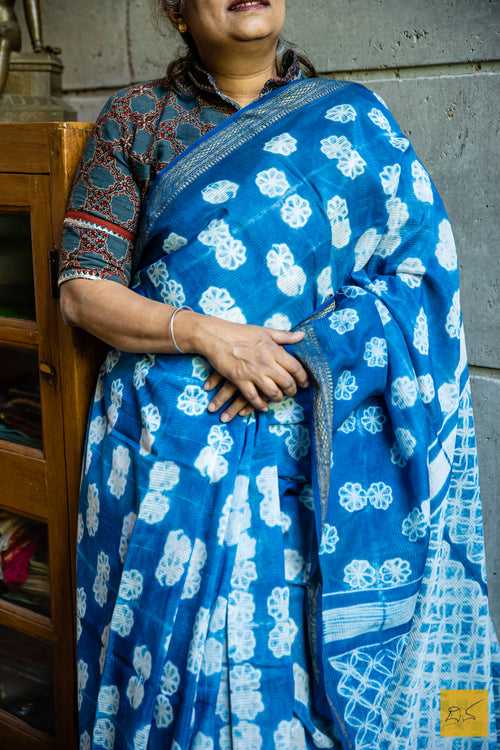 Netri Silk Cotton Shibori Handmade Saree