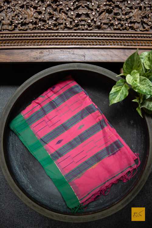 Sukrita Hand spun Cotton Handwoven Jamdani Saree