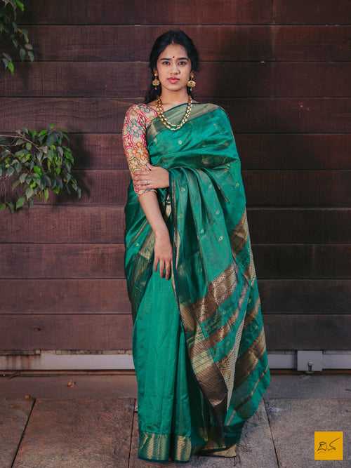 Ambika discoverdiva Maheshwari pure silk handwoven saree