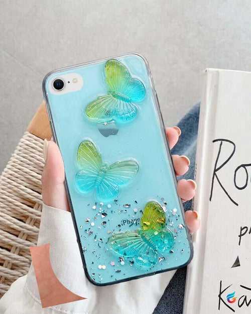 Cute Butterfly Bling Glitter Case for iPhone 8 Plus