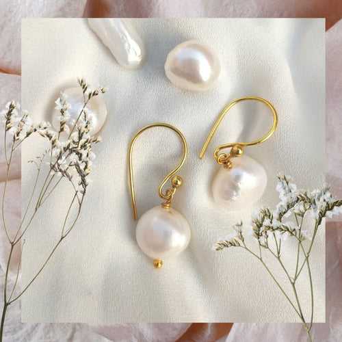 #14 - Drop Baroque Pearl Earrings