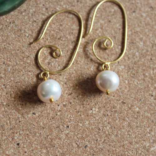 #39 - Spherical Pearl Earrings