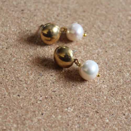#40 - Spherical Pearl Earrings