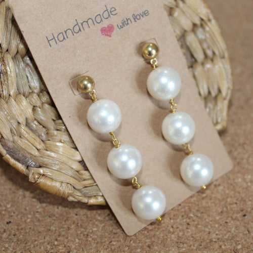 #5 - Round Shell Pearl Earrings