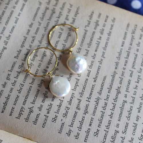 #6 - Coin Baroque Pearl Earrings