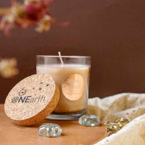 Luxury Scented Candle with Cork Lid - Soy Wax (1 wick)