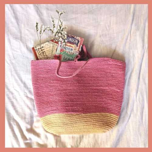 Pink & brown Tote Bag