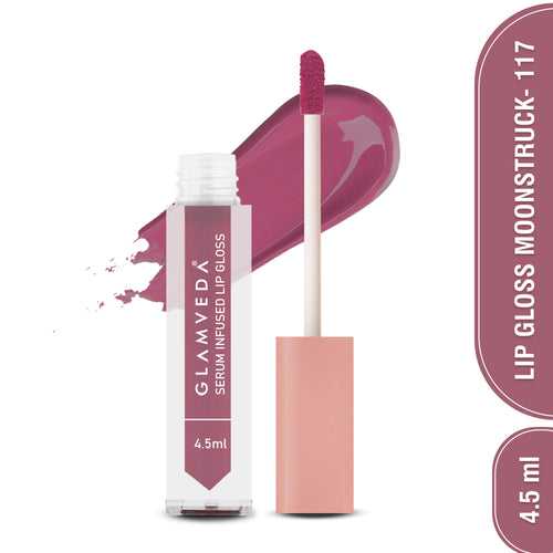 Glamveda High Shine Serum Infused Lip Gloss | Moonstruck- 117 ( Mauve ) 4.5ml