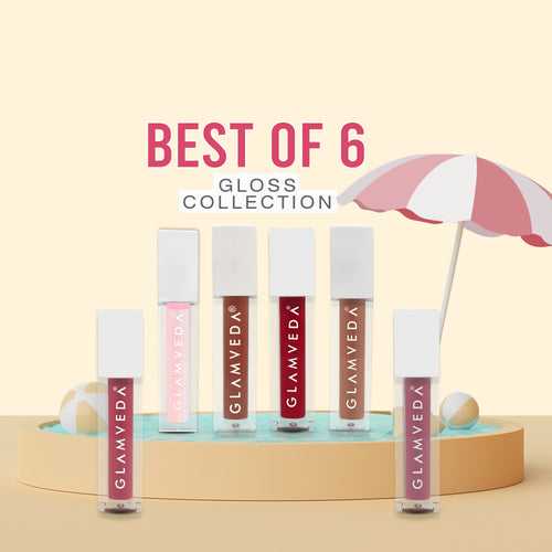 Glamveda X Rashami Desai's Best of 6 Mini Lip Gloss collection