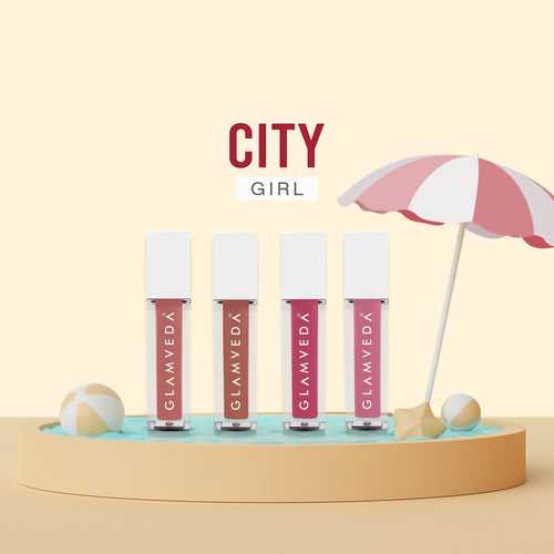 Glamveda X Rashami Desai Mini Liquid Lipstick City Girl Combo 4.8ml