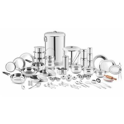 PNB Kitchenmate Kitchen Set Induction Base 111 Pcs (Silver Line)