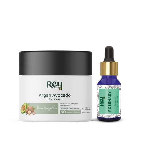 Argan Avocado Hair Mask + Rosemary Oil