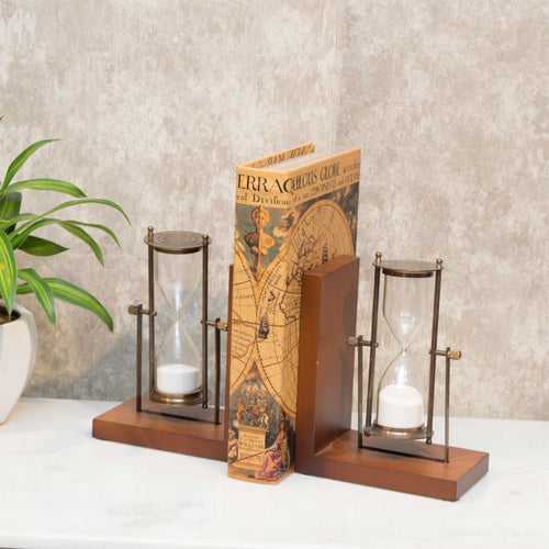 Hour glass bookend