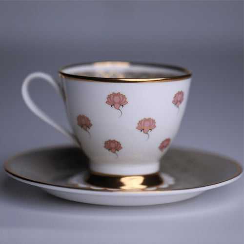 KAUNTEYA  Gift Set PICHWAI Set Of 4 Tea Cup And Saucers