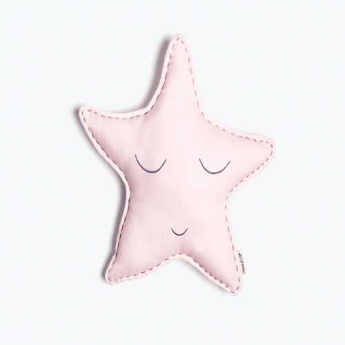 Organic Shape Cushion - Sleepy Star (Pink)