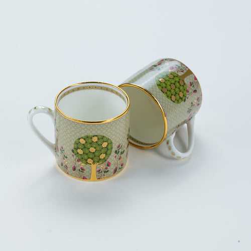 KAUNTEYA PICHWAI  Tea Mug Green ( Set of 2 )